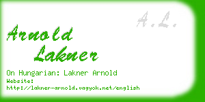 arnold lakner business card
